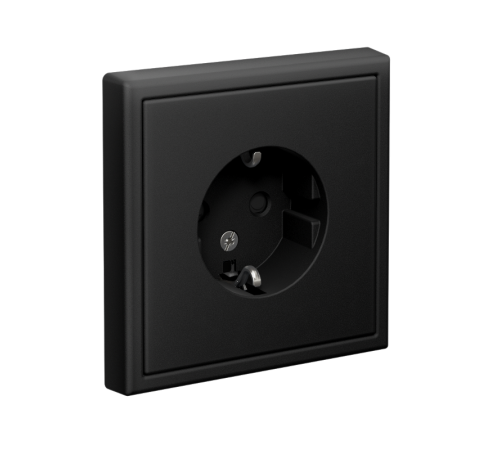ArtGallery Карбон Розетка с заземлением, со шторками, 16А, механизм  GAL001045  SE