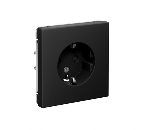 ArtGallery Карбон Розетка с заземлением, со шторками, 16А, механизм  GAL001045  SE