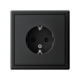 ArtGallery Карбон Розетка с заземлением, со шторками, 16А, механизм  GAL001045  SE