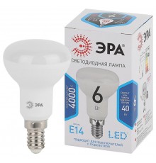 Лампа светодиодная LED 6Вт Е14 4000К smd R50-6w-840-E14  Б0020556  ЭРА
