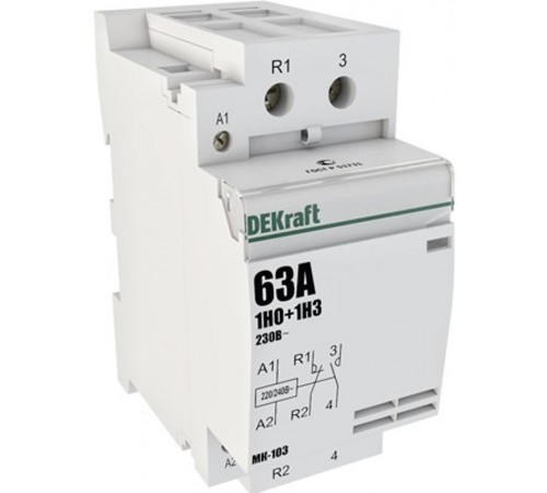 Контактор модульный 1НО+1НЗ 63А 230В МК-103  18086DEK  DEKraft