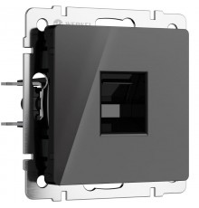 W1181048/ Электроустановочные изделия -Розетка Ethernet RJ-45 (черный акрил)a064046Werkel