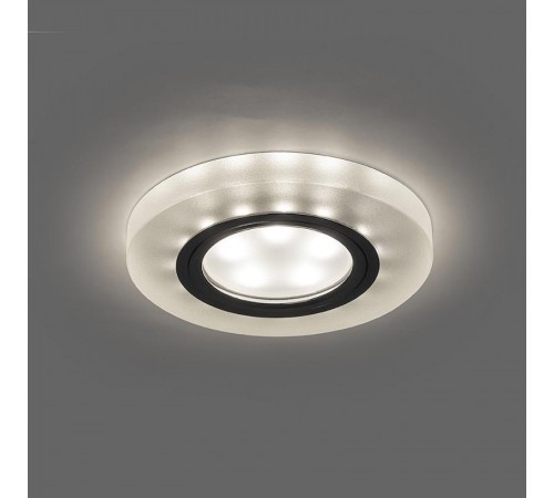 Светильник точечный встраиваемый под лампу, с LED подсветкой CD8060 15LED*2835SMD 4000K, MR16 50W G5.3 "круг", белый матовый  32570  FERON