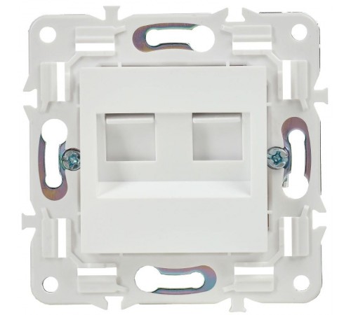 SKANDY Розетка компьютерная двойная RJ45 кат.5E SK-K03W арктический белый  SK-K20-1-K01  IEK