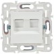 SKANDY Розетка компьютерная двойная RJ45 кат.5E SK-K03W арктический белый  SK-K20-1-K01  IEK