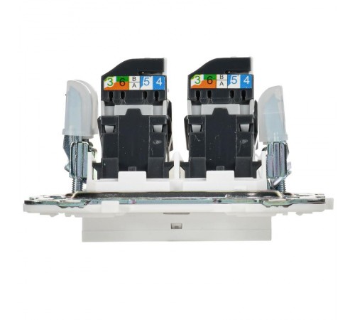 SKANDY Розетка компьютерная двойная RJ45 кат.5E SK-K03W арктический белый  SK-K20-1-K01  IEK