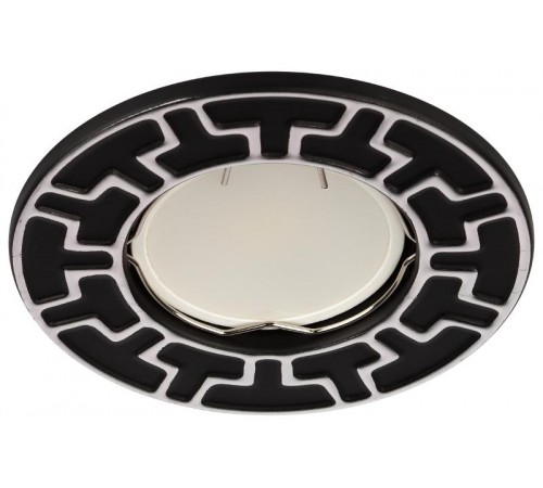 Светильник встраиваемый ST5 CH/BK штампованный MR16,12V/220V, 50W черный/хром  Б0036485  ЭРА