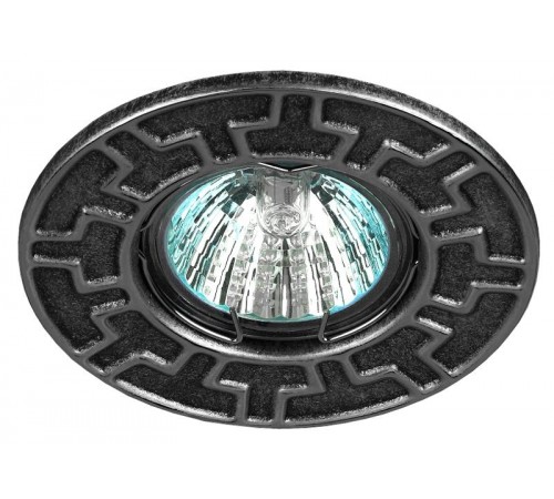 Светильник встраиваемый ST5 CH/BK штампованный MR16,12V/220V, 50W черный/хром  Б0036485  ЭРА
