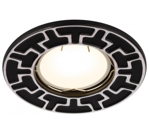 Светильник встраиваемый ST5 CH/BK штампованный MR16,12V/220V, 50W черный/хром  Б0036485  ЭРА