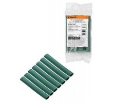 Набор трубок термоусаживаемых, не поддерживающих горение, клеевых, длиной 10 см ТТкНГ(3:1) "Моноцвет, зелёный 9,5/3,0 "  SQ0548-2607  TDM