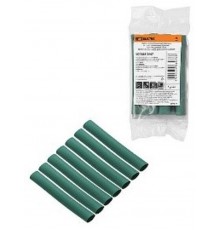 Набор трубок термоусаживаемых, не поддерживающих горение, клеевых, длиной 10 см ТТкНГ(3:1) "Моноцвет, зелёный 9,5/3,0 "  SQ0548-2607  TDM