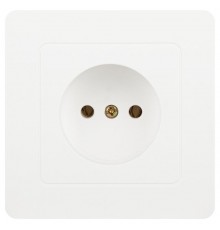 Розетка Intro Style 7-201-01 2P, 16А-250В, IP20, СУ, белый   Б0060637  Intro