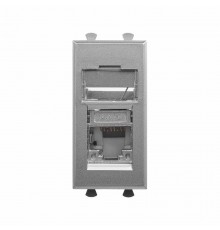 Компьютерная розетка RJ-45 модульная, кат.5е экранированная,"Avanti","Закаленная сталь", 1 модуль  4404361  DKC