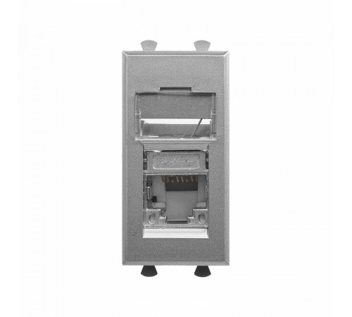 Компьютерная розетка RJ-45 модульная, кат.5е экранированная,"Avanti","Закаленная сталь", 1 модуль  4404361  DKC