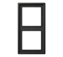 Рамка для вертикальной и горизонтальной установки, 2 поста; металл; антрацит; Aluminium  AL2982AN  Jung