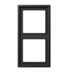 Рамка для вертикальной и горизонтальной установки, 2 поста; металл; антрацит; Aluminium  AL2982AN  Jung