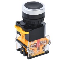 Кнопка D8-11 d=22мм 1з+1р черная   BBT30-11-3-22-K02  IEK