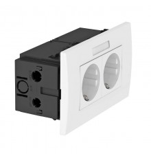 Укомплектованный розеточный блок AR45 (марк.,2xModul45,84x140x59 мм,белый) (SDE-RW D0RW2B)  6119427  OBO Bettermann