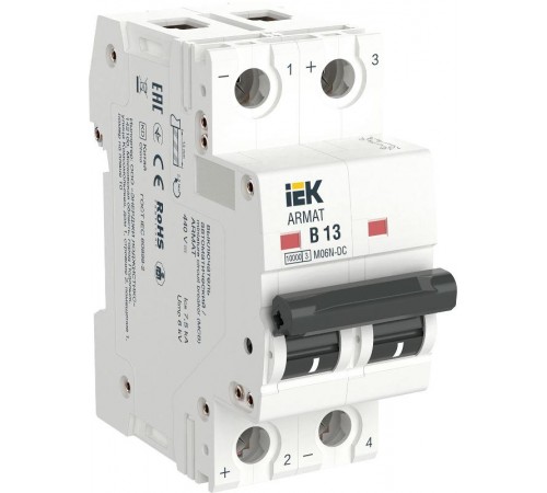 ARMAT Авт. выкл. M06N-DC 2P B 13А  AR-M06N-2-B013DC  IEK
