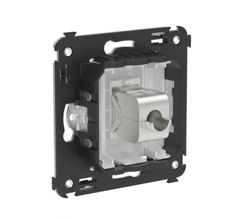 Компьютерная розетка RJ-45 без шторки в стену, кат.5e одинарная экранированная, "Avanti", "Белое облако"  4400763  DKC