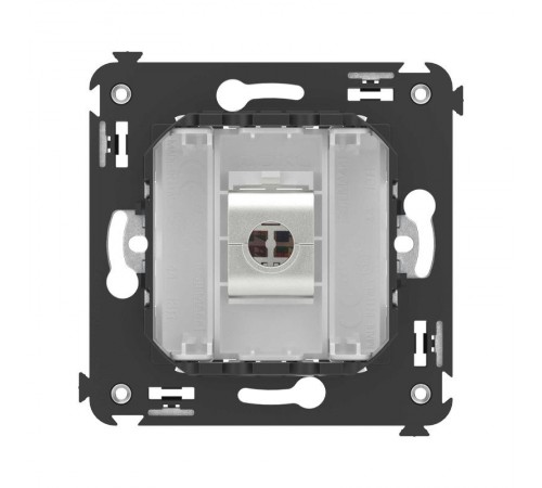 Компьютерная розетка RJ-45 без шторки в стену, кат.5e одинарная экранированная, "Avanti", "Белое облако"  4400763  DKC