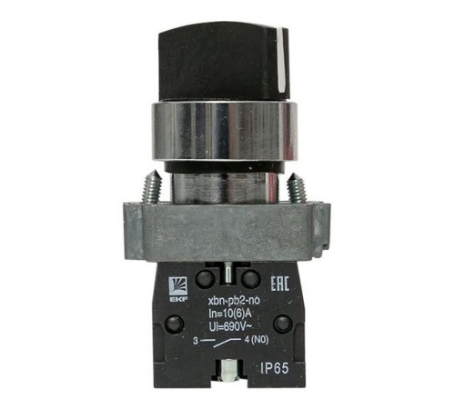 Переключатель BD21 2P короткая ручка NO IP65 PROxima  xb2-bd21-65  EKF