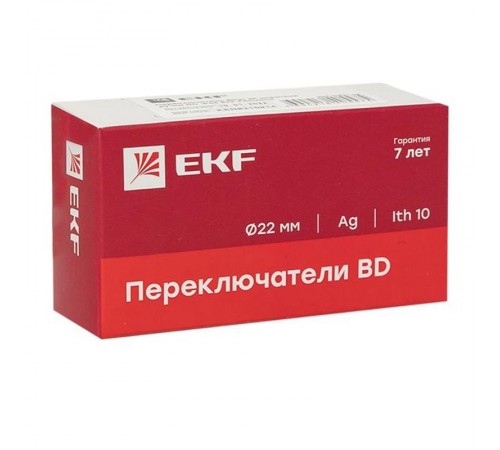 Переключатель BD21 2P короткая ручка NO IP65 PROxima  xb2-bd21-65  EKF