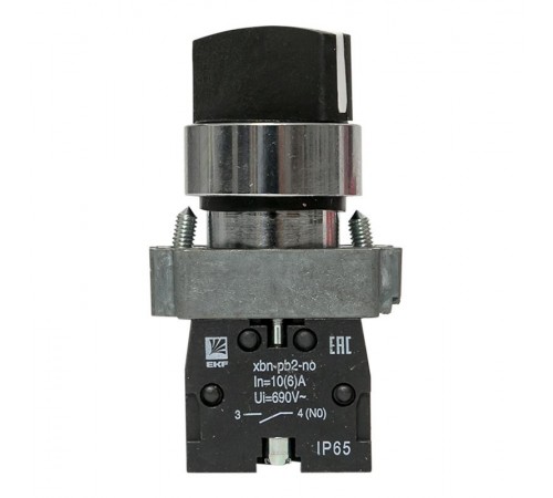 Переключатель BD21 2P короткая ручка NO IP65 PROxima  xb2-bd21-65  EKF
