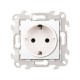 Simon 24 Белый Розетка 2К+З Schuko со шторками  2450432-030  Simon