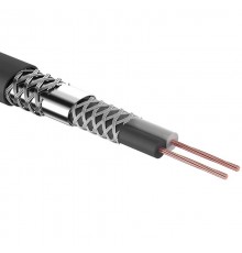 Кабель микрофонный 2х0,25 кв.мм, D 6,8 мм, черный, бухта 100 м  01-6029  REXANT