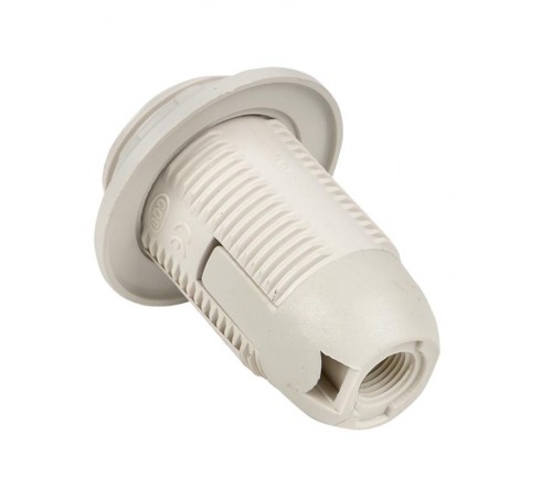 Патрон с кольцом термостойкий пластик Е14 белый PROxima  LHP-E14-r  EKF