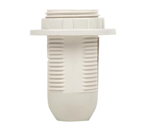 Патрон с кольцом термостойкий пластик Е14 белый PROxima  LHP-E14-r  EKF