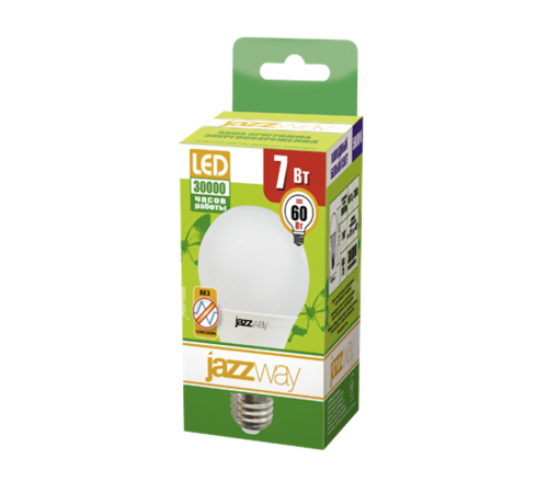 Лампа светодиодная LED 7Вт Е27 220В 5000К PLED- ECO- A60 груша  1033192  Jazzway