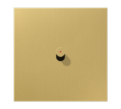 Центральная плата, 1 пост, 1 тумблер, конус с окошком; металлическое исполнение; латунь классик; серия LS  ME12-0KOCK25  Jung
