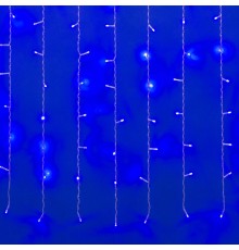 Занавес светодиодный  с контроллером ULD-C2030-240/DTA BLUE IP20   3х2м, 240 диодов. синий свет. шнур прозр.  07942  Uniel