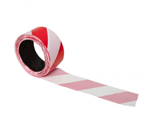 Лента оградительная ЛО "Красно-белая" 50х100 Basic  lo-50x100-bas  EKF