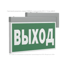Световой указатель аварийного освещения BS-FIRMUS-10-S1-ELON Gray  a19356  Белый свет