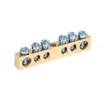 Шина PEN "земля-ноль" 6х9 мм 6/1 (6 групп/крепеж по центру)  11-2357  REXANT