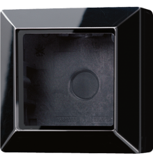 Коробка для накладного монтажа 1-кратная; чёрная  AS581ASW  Jung