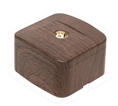 Розетка TV 1-местная ОП Минск 75Ом 5-862МГц тёмное дерево EKF  EGA00-027-40  EKF