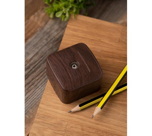 Розетка TV 1-местная ОП Минск 75Ом 5-862МГц тёмное дерево EKF  EGA00-027-40  EKF