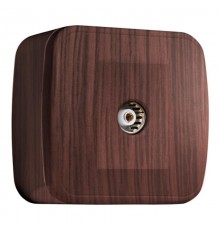 Розетка TV 1-местная ОП Минск 75Ом 5-862МГц тёмное дерево EKF  EGA00-027-40  EKF