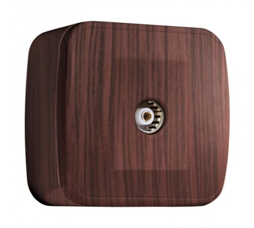 Розетка TV 1-местная ОП Минск 75Ом 5-862МГц тёмное дерево EKF  EGA00-027-40  EKF