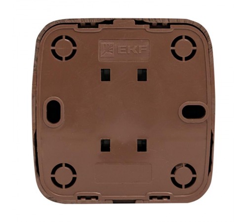 Розетка TV 1-местная ОП Минск 75Ом 5-862МГц тёмное дерево EKF  EGA00-027-40  EKF