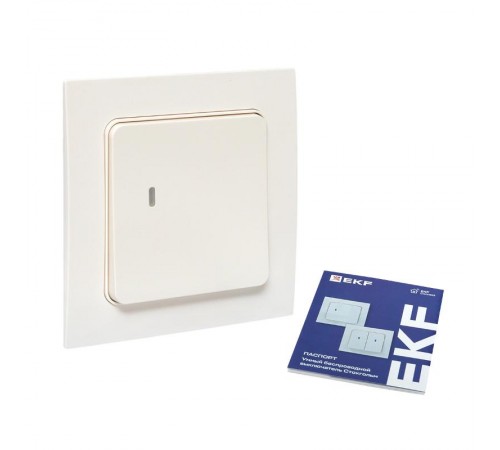 Умный выключатель Стокгольм 1-кл. белый Zigbee Сonnect  RCV-ST1-WD-ZB  EKF
