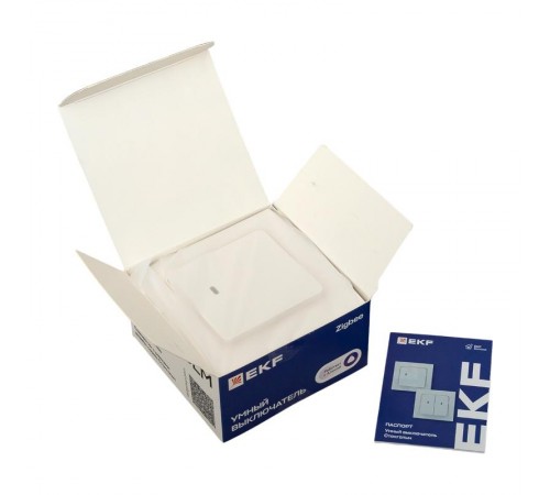 Умный выключатель Стокгольм 1-кл. белый Zigbee Сonnect  RCV-ST1-WD-ZB  EKF