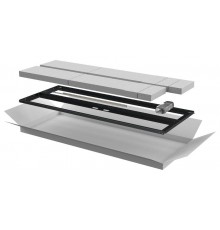 Дверь перфор. двустворч. для шкафа LINEA N 28U 600мм чер  LN05-28U6X-D2P  ITK