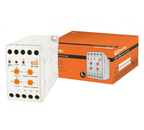 Реле контроля фаз ЕЛ-11М-3х380В (1нр+1нз контакты)  SQ1504-0014  TDM