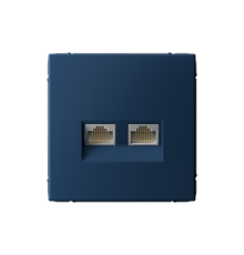 ArtGallery Аквамарин Розетка двойная компьютерная RJ45+RJ45, кат. 5е, механизм  GAL001185  SE