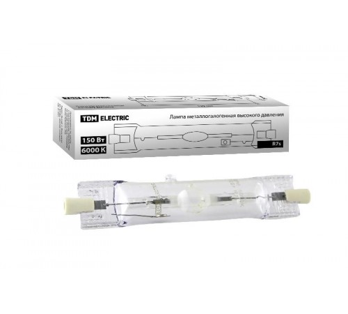Лампа металлогалогенная МГЛ 150Вт RX7s 6000К  SQ0325-0014  TDM